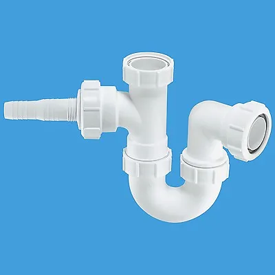 McALPINE WM2 WASHING MACHINE / DISHWASHER SINGLE SPIGOT 1½  SINK P TRAP • £14.96