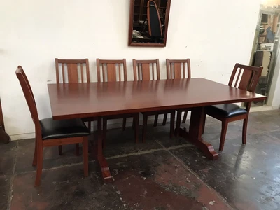 $2650 • Buy Vintage Solid Redgum  Dining Table And Chairs