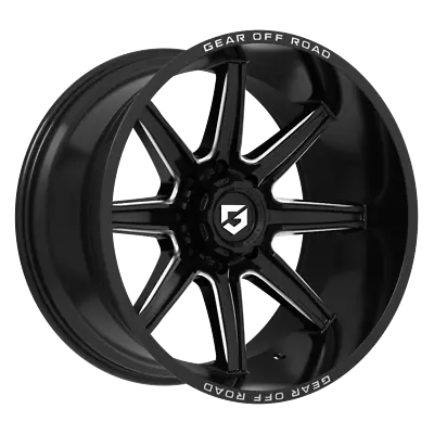 Gear Off-Road 20x9 Wheel Gloss Black Milled 765BM 8x180 +18mm Aluminum Rim • $270.99