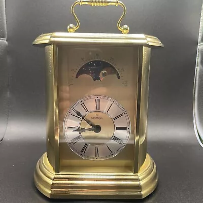 Vintage Montreux Jostens Moon Phase Quartz Hampshire Mantel Clock Germany • $49