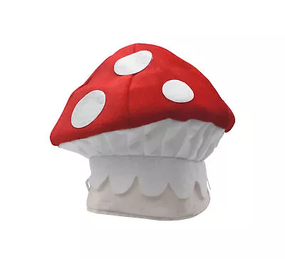 Oversized Adult Toad Red Mushroom Hat Funny Headwear Halloween Costume Accessory • $9.99