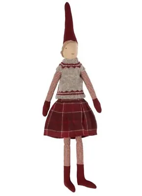 New Maileg Medium Christmas Pixy Elf Girl Doll Discontinued NWT • $74.99