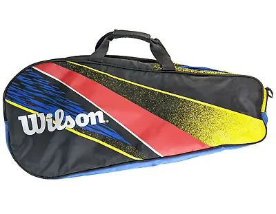 Vintage Wilson Tennis Racket Shoulder Bag 90s 1990s Color Block Geometric Design • $49.99