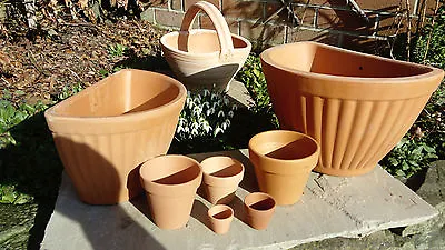 Terracotta Flower Plant Clay Pots / Planters / Baskets / Troughs - FREE P&P • £16.50