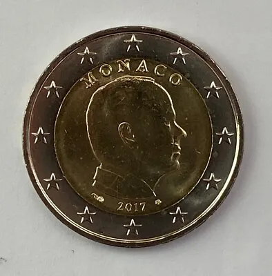 MONACO - 2 € Euro Circulation Coin  2017 UNCIRCULATED COIN • $5.99