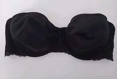 M&S Womens Bra Multiway Strapless Underwired Unpadded Black Size 34C • £12