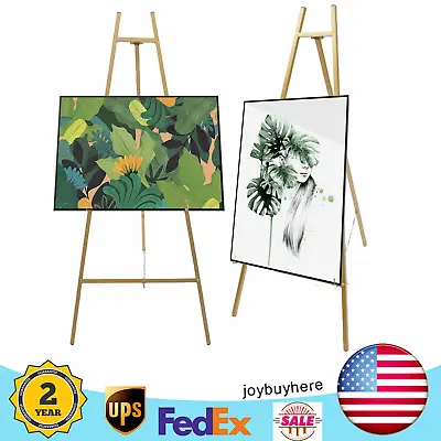 118CM Artist Easel Display Tripod Stand Wood Floor Art Painting Poster Display • $48