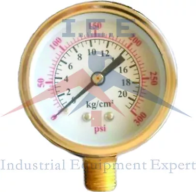 $7.49 • Buy New Air Pressure Gauge Air Compressor Hydraulic 2.5  Face 0-300 Side Mnt 1/4 Npt