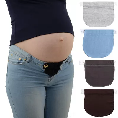 Maternity Adjustable Waistband Elastic Extender Soft Pants Pregnancy Waist • $7.89