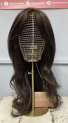 Royce Long Wig By Amore Dark Chocolate Brown Monofilament BNIB RRP £365 Uk • £195