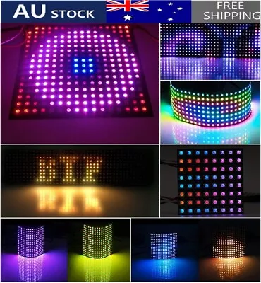 WS2812B RGB Flexible LED Panel Matrix Programmable Addressable NeoPixel • $19.50