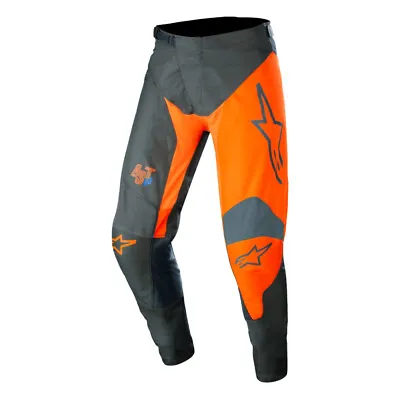 Alpinestars Racer Supermatic Gray And Orange Men's MX Off Road Pants • $28.99