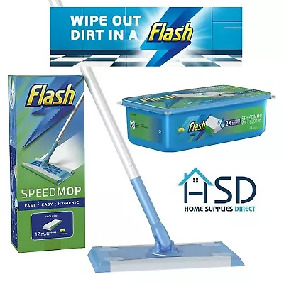 £13.57 • Buy Flash Speedmop Starter Kit Refills Replacement Wipes Speed Mop Floor Pads Pack