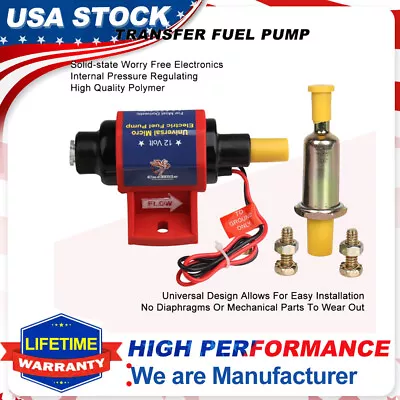 Mighty Universal Electric Fuel Pump 12V 4-7 PSI 35 GPH Gas Gasoline W/Carburetor • $24.99