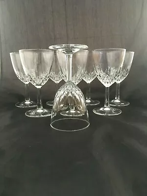 Set 2 Vintage Mid Century Modern Cut Crystal Nick Nora Cocktail / Wine Glasses • $11.50