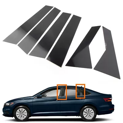 6x Door Trim Pillar Posts Piano Cover Black For VW Jetta 2019-2021 2020 • $20.16