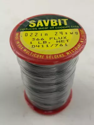 £19.21 • Buy SAVBIT Multicore Solder  0.022 Inch 24SWG -- 366 Flux -- 1LB (454g)