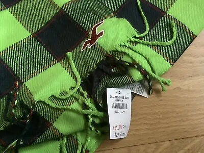 Hollister Brand New Green Tartan Scarf • £10