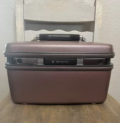 Purple Samsonite Silhouette 4 Cosmetic Case Luggage With Mirror Purple • £27.55