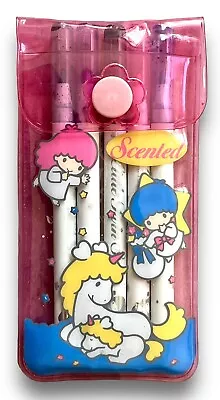 Vintage Sanrio Little Twin Stars Scented Markers With Pouch 1989 • $38
