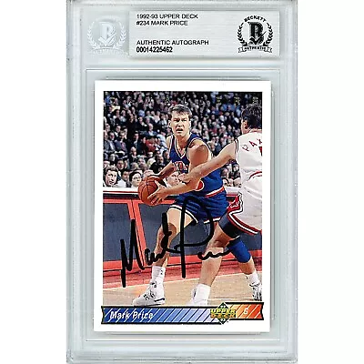 Mark Price Cleveland Cavaliers Auto 1992 Upper Deck Autographed On-Card Beckett • $66.62