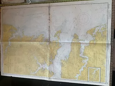 C&GS Coastal Map. Chesapeake Bay - Rappahannok River Ent. - #573 14th Ed. 1973 • $20