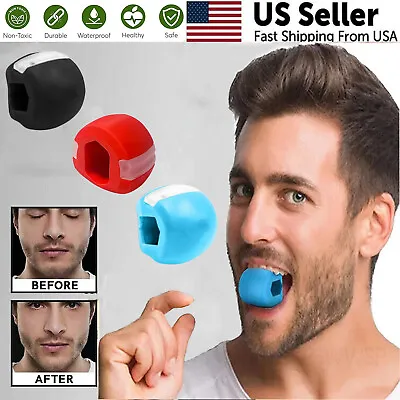 3PCS Jawline Exerciser Mouth Exercise Fitness Ball Neck Face Jaw Trainer Toning • $8.98