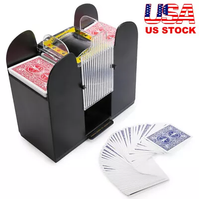 6 Deck Card Shuffler For Home Card Games - Automatic And Easy To Use • $20.26