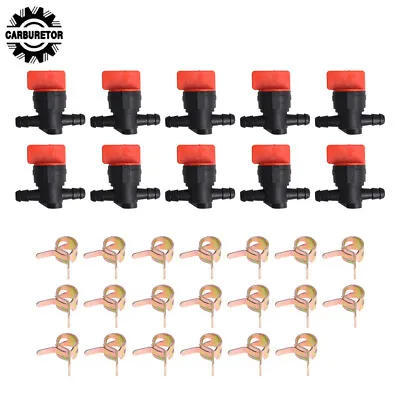 10PK 1/4  In-Line Straight Fuel Gas Shut-off / Cut-off Valves Petcock Motorcycle • $8.63