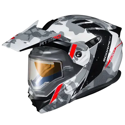 Scorpion EXO-AT950 Modular Snow Helmet Outrigger White Grey Electric Size 2XL • $234.99