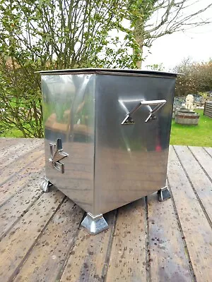 Art  Deco Chrome Coal Box & Lift Out Inner Box * Super Design  • £125