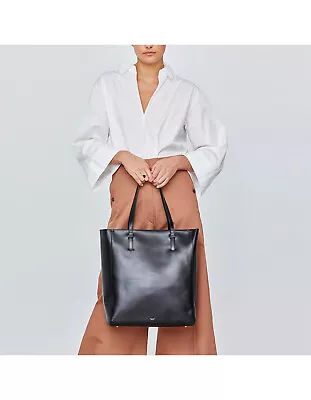 OROTON BLACK Large Leather Tote Shoulder Hand Bag Rrp $399 • $199