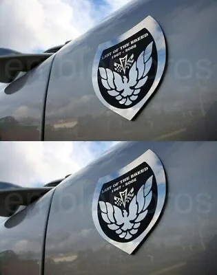 2pcs Gm Last Of The Breed Logo Mirror Stainless Steel Car Door Badge Emblem • $31.99