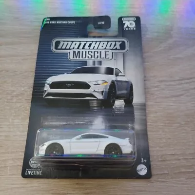 Matchbox 1/64 Diecast Matchbox Muscle White 2019 Ford Mustang Coupe • $3