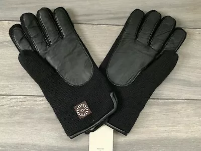 Ugg Australia Mens Fur Lined Leather And Knit Tech Gloves Nwt • $47.99