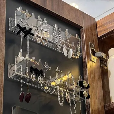 Jewelry Display Wall Mounted Jewelry Rack Acrylic Earring Holder  Girls • £5.03