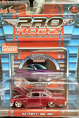 Maisto 1/64 Pro Rodz 1962 Chevrolet Bel Air Red Opening Hood MInt • $6.99