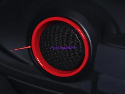 Red ABS Inner Door Speaker Decoration Cover Trim For BMW Mini Cooper F55 F56 • $32.89