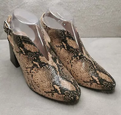 BNWT Women's M&S Collection Insolia Snake Print Vegan Slingback Shoes UK5 SH24 • £17.99