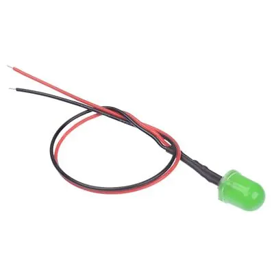 Green 10mm Prewired Diffused LED 20cm Cable 12V • £2.59