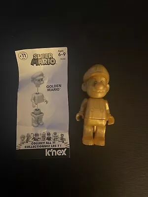 K’nex Nintendo Super Mario Bros Series 6 Gold Mario Figure • $11.99