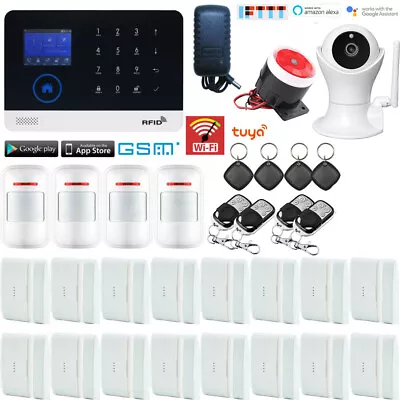 T57 Tuya APP WiFi Cloud GSM Wireless Home Security Alarm System+HD Camera+RFID • $174.79