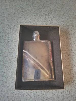 £15 • Buy LANCELOT OF SHEFFIELD Hip Flask 6 Oz Stainless Steel PRESENTATION BOX VINTAGE UK
