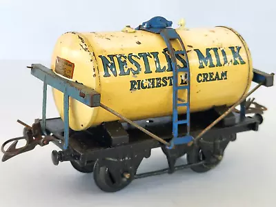 O Gauge  HORNBY SERIES - Nestles Milk Tank Wagon / Black Base - C1939   (D) • £44.95