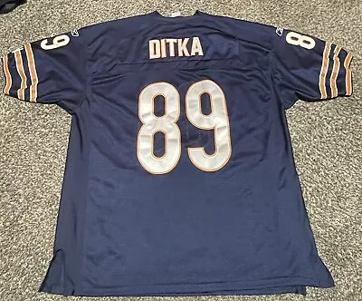 Mike Ditka #89 Chicago Bears Reebok NFL Equipment On Field Sewn Jersey Size 56 • $79