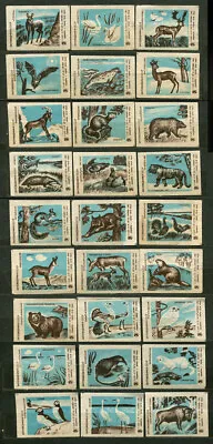 1977 Fauna Animals Ussr National Parks Set Of 27 Old Russian Matchbox Labels • $4.50