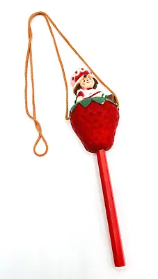 Vintage 1981 Strawberry Shortcake Pen Necklace W/Large Plastic Pendant On Cord • $14.99