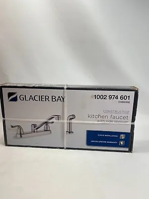 Glacier Bay Chrome Kitchen Faucet With Side Sprayer 4 Hole Easy Install • $19.99
