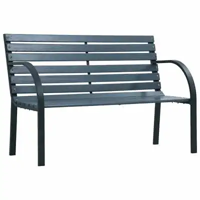 Garden Bench 47.2  Gray Wood Vintage Outdoor Backyard Seat Furniture • $118.39
