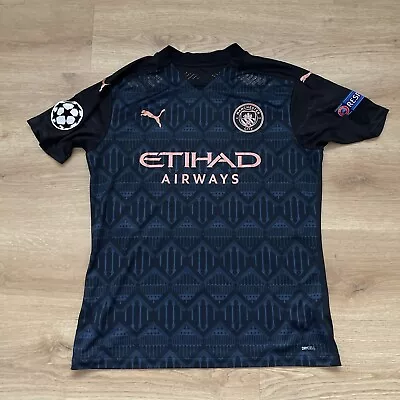 Manchester City 2020-21 Player Issue Away Shirt Large Puma • $49.79